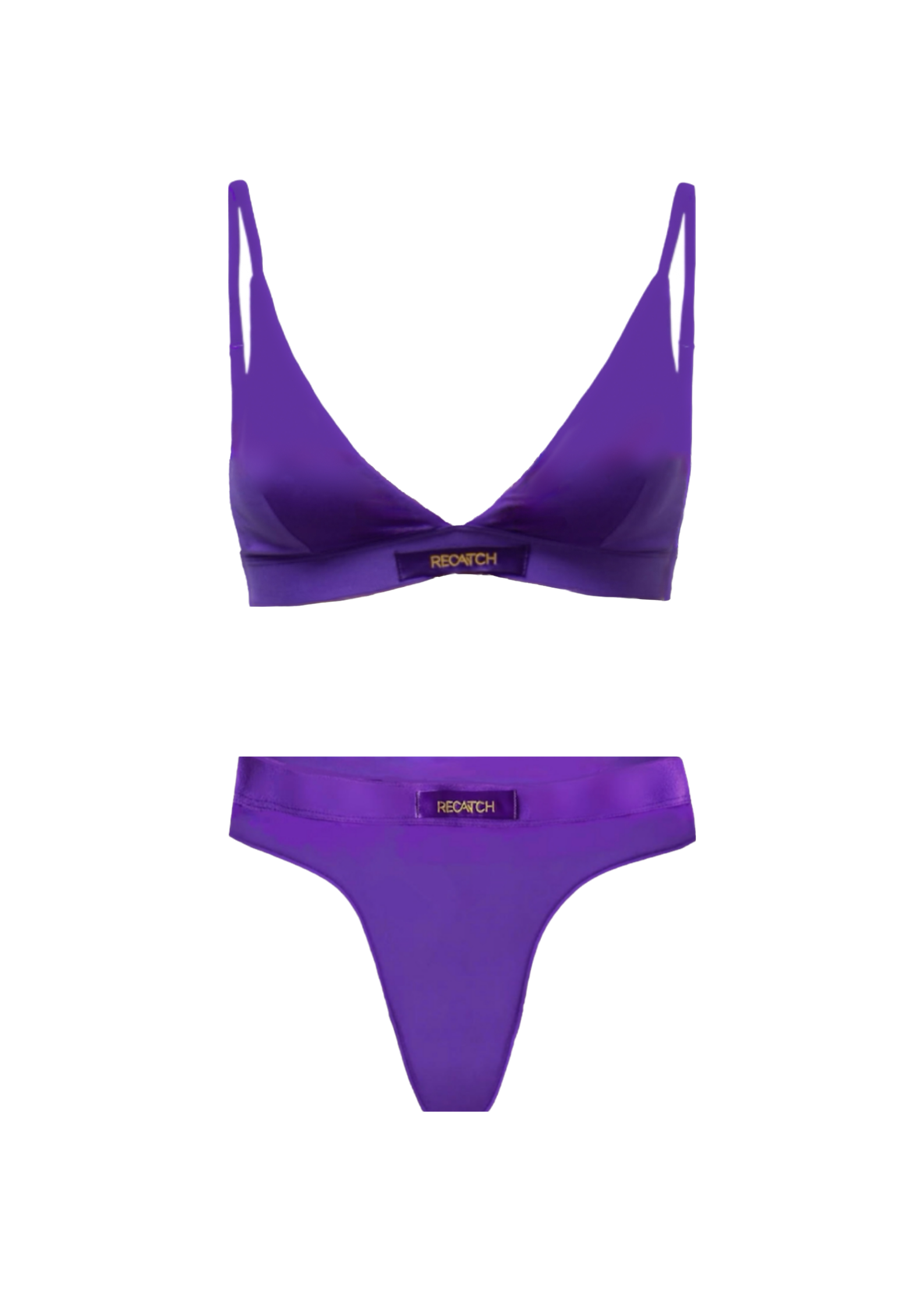 CONJUNTO SUJETADOR + TANGA VIOLETA REAL – Recatch Privé